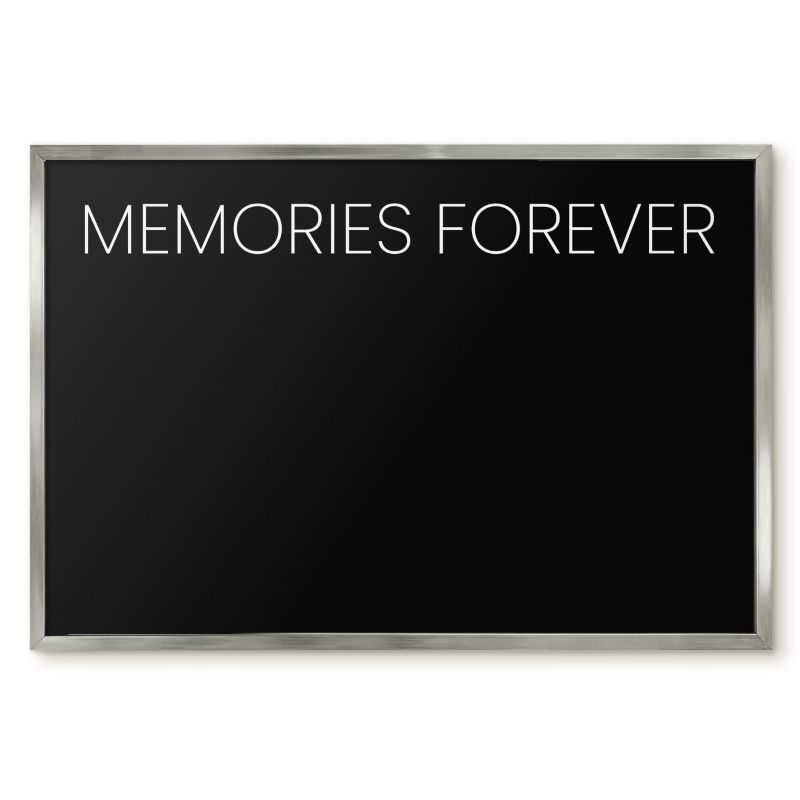 Tablica Do Magnesów Tulup 60x40 cm Memories forever 8 - Srebrna rama Do salonu, sypialni 1 szt.