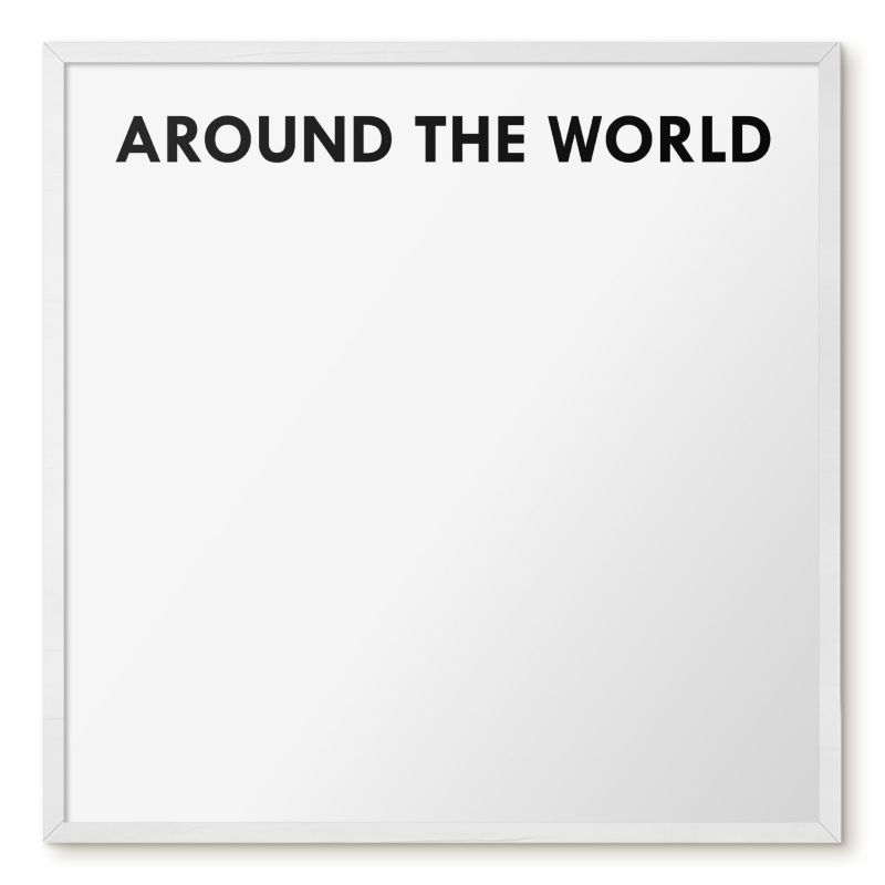 Tablica Na Magnesy Tulup 50x50 cm Around the world 2 - Biała rama Do salonu, sypialni 1 szt.