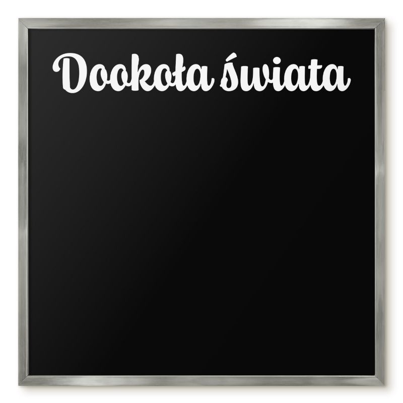 Tablica Magnetyczna Do Biura Tulup 50x50 cm Dookoła świata 6 - Srebrna rama Do salonu, sypialni 1 szt.