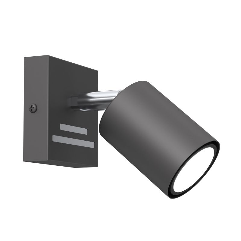 Spot reflektor natynkowy Luminex Striper ciemny szaro-chromowany 1xGU10x8W wym:14x8x9cm IP20 -1 szt.