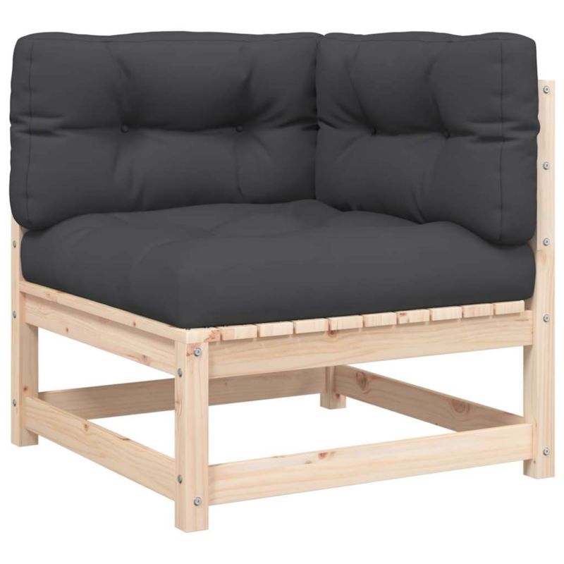 Sofa ogrodowa WaszeMeble z drewna brązowa z poduszkami WM-838061 1 szt.