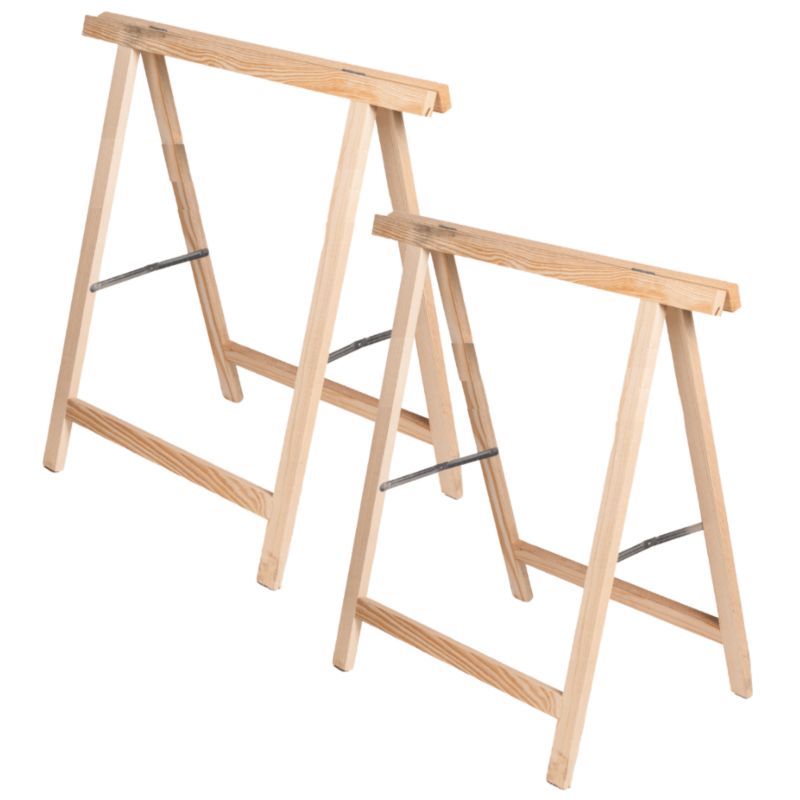 Koziolek warsztatowy roboczy MODO24 drewno naturalne 73x44x73 cm 2 szt.