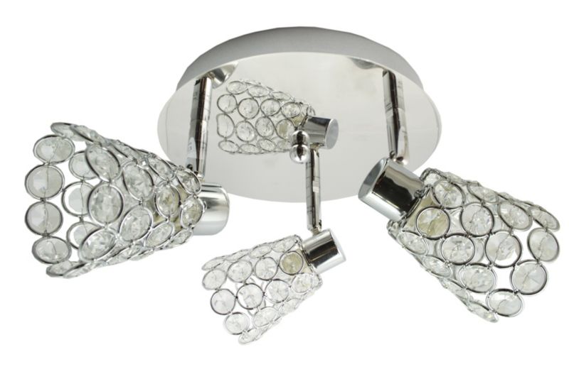 Lampa wisząca klosze z kryształków Candellux Glossy chromowana 3xG9x40W IP20 wym:14x44x44cm - 1 szt.