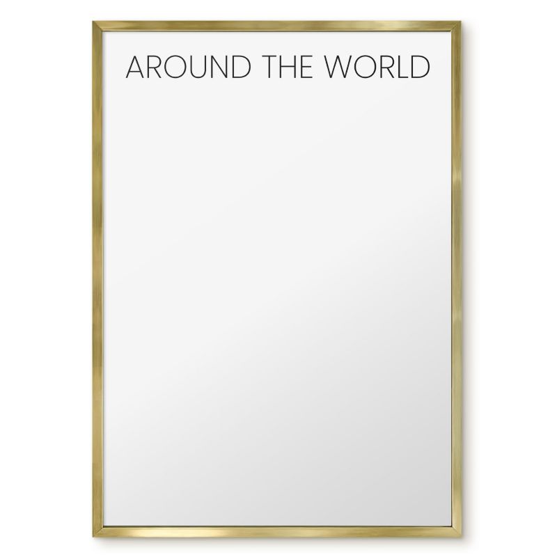 Tablica Na Magnesy Z Wakacji Tulup 50x70 cm Around the world 3 - Złota rama Do salonu, sypialni 1 szt.