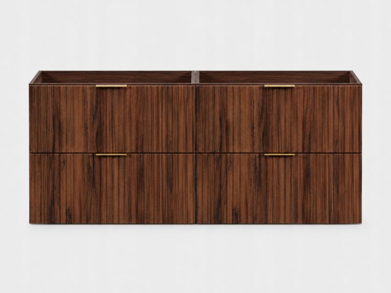 Szafka łazienkowa Furnidea 160 cm orzech ryflowana Flow 1 szt.
