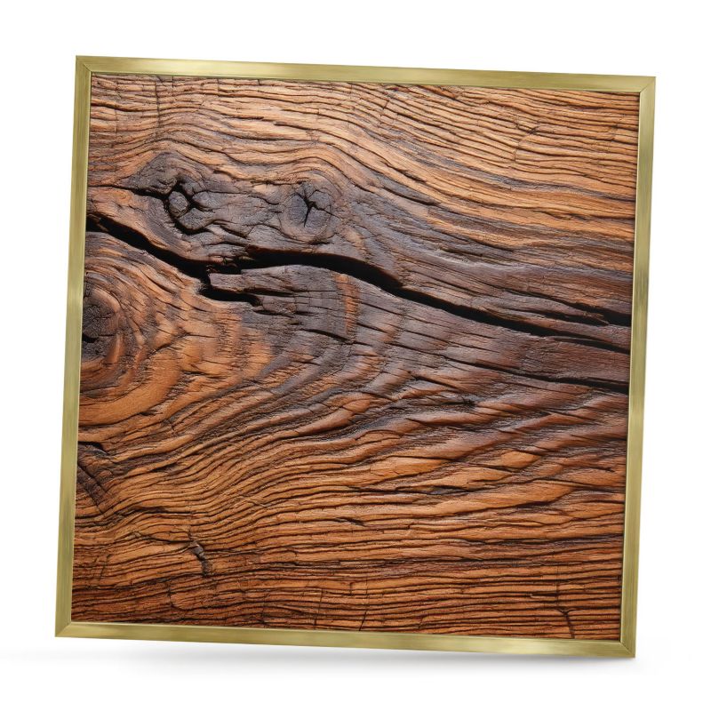Tablica magnetyczna ozdobna ArtPrintCave 50x50 Tekstura drewna w złotej ramie 1szt
