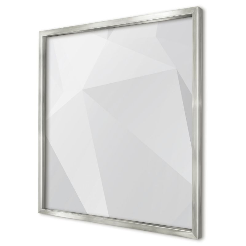 Tablica magnetyczna dekoracyjna Wallfluent 50x50 Biała geometria w srebrnej ramie 1szt