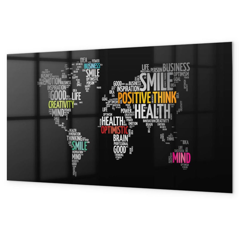 Tablica Magnetyczna Do Kuchni Tulup 120x60 cm Pozytywna mapa świata Na zdjęcia i notatki 1 kpl