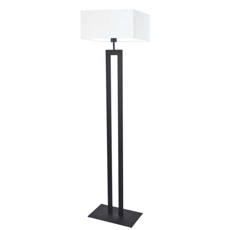 Lampa stojąca Volta Light Factory podłogowa z abażurem czarny/biały kwadrat MONO 1szt.
