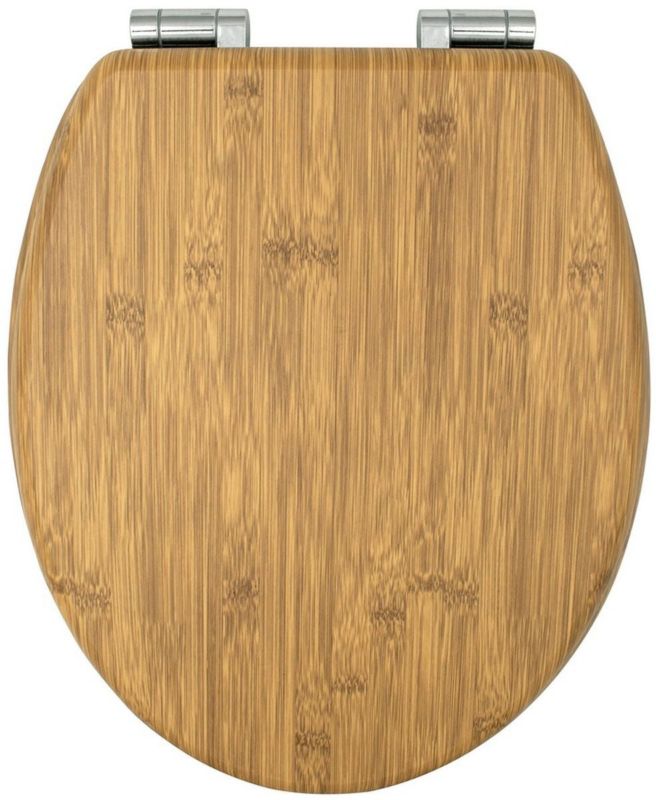 Deska sedesowa AWD Interior Bamboo, wolnoopadająca, mdf, brąz, 1 szt.