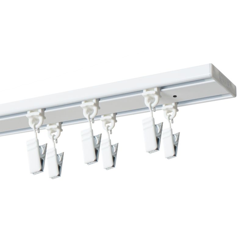 Szyna sufitowa Kowalski 2-torowa aluminiowa biała 570 cm z żabkami 1 kpl.