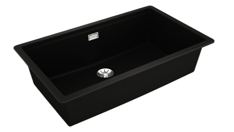 Zlewozmywak granitowy Teka Radea czarny 1 komora 102x50 cm głęboka misa 20 cm 1 szt.