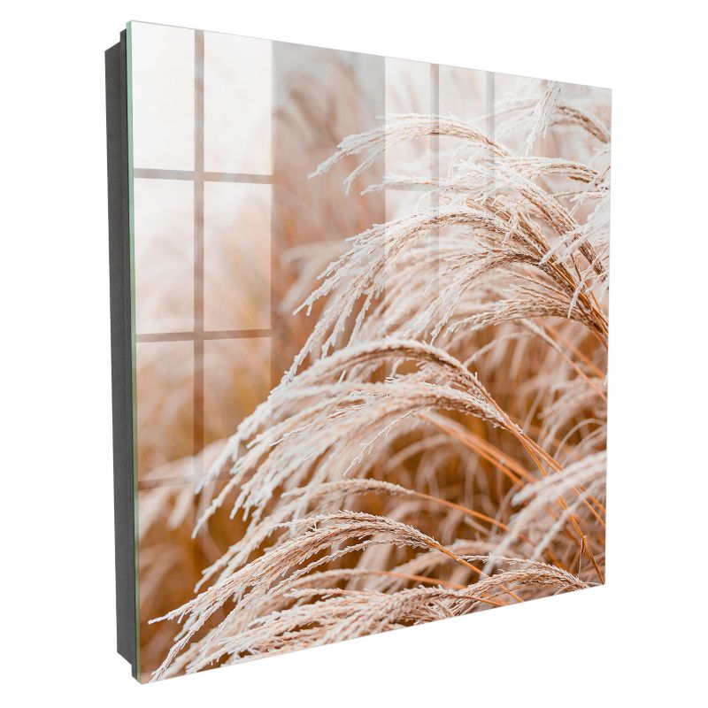 Skrzynka Na Klucze Tulup 30x30 cm Delikatne trawy - Czarna - Otwierana na lewo 1 szt.
