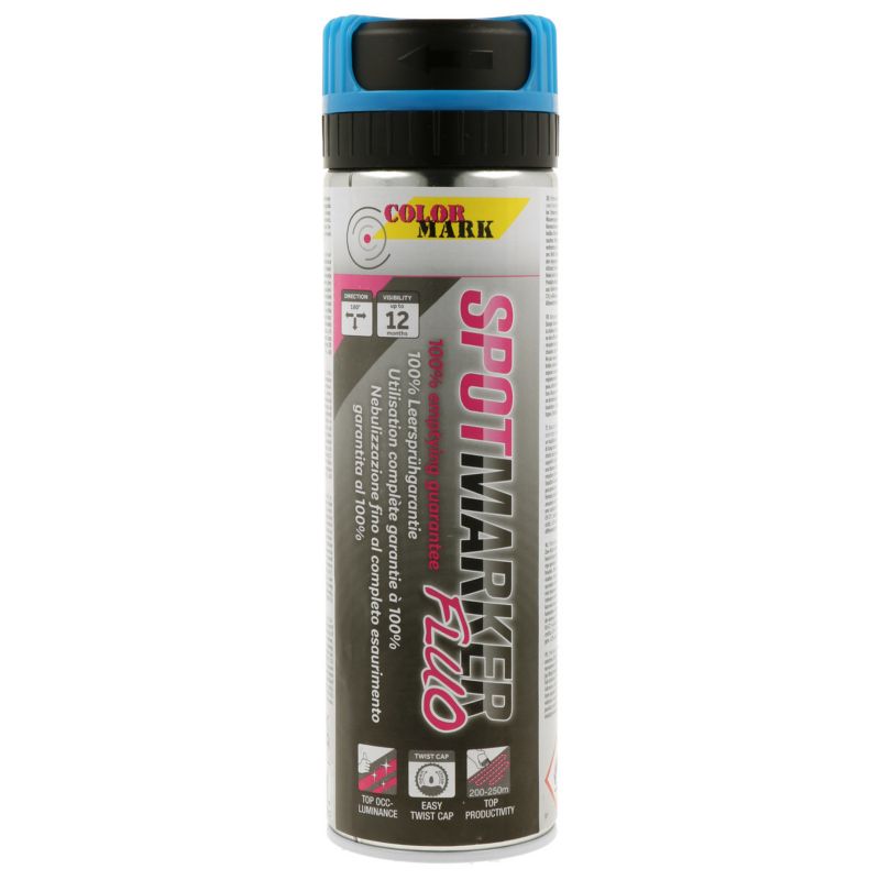 Spray Dupli Color Spotmark neon niebieski 0,5 l