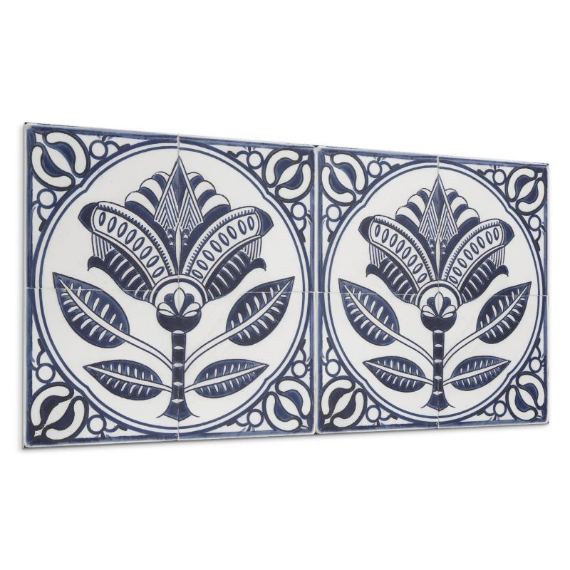 Panel samoprzylepny Wallfluent 120x60 cm Ceramiczny wzór florystyczny 1 szt.
