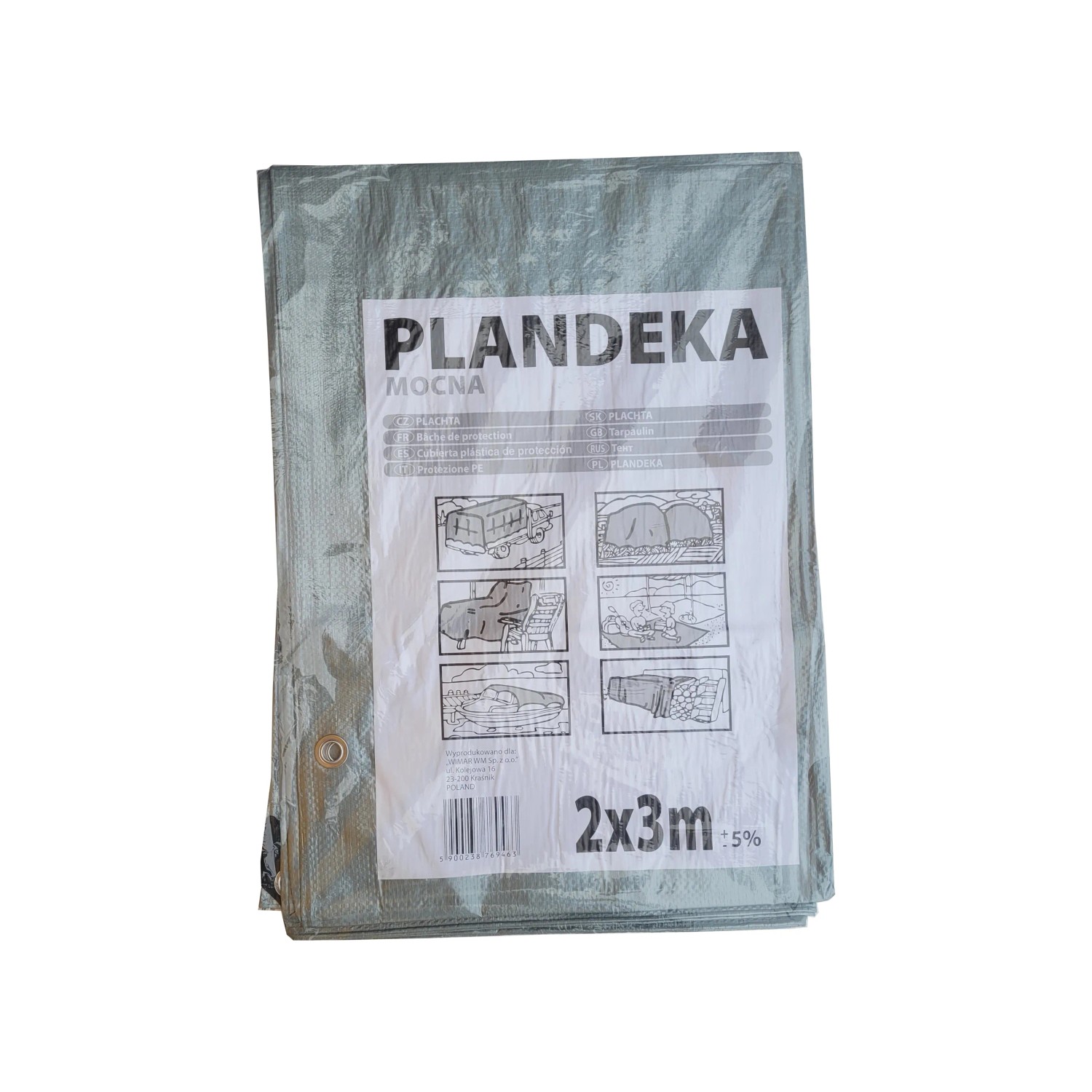 plandeka ochronna 2 x 3 m 110g/m2