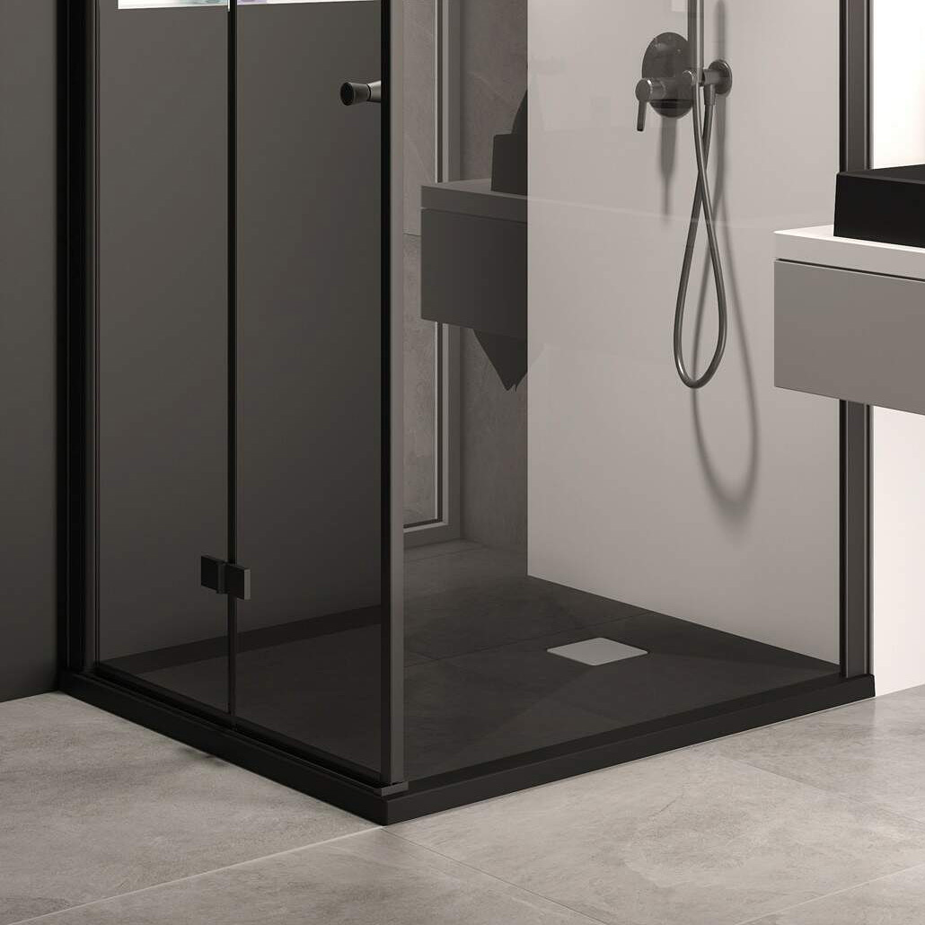 Deante Correo brodzik kwadratowy 90x90 cm czarny KQR_N41B