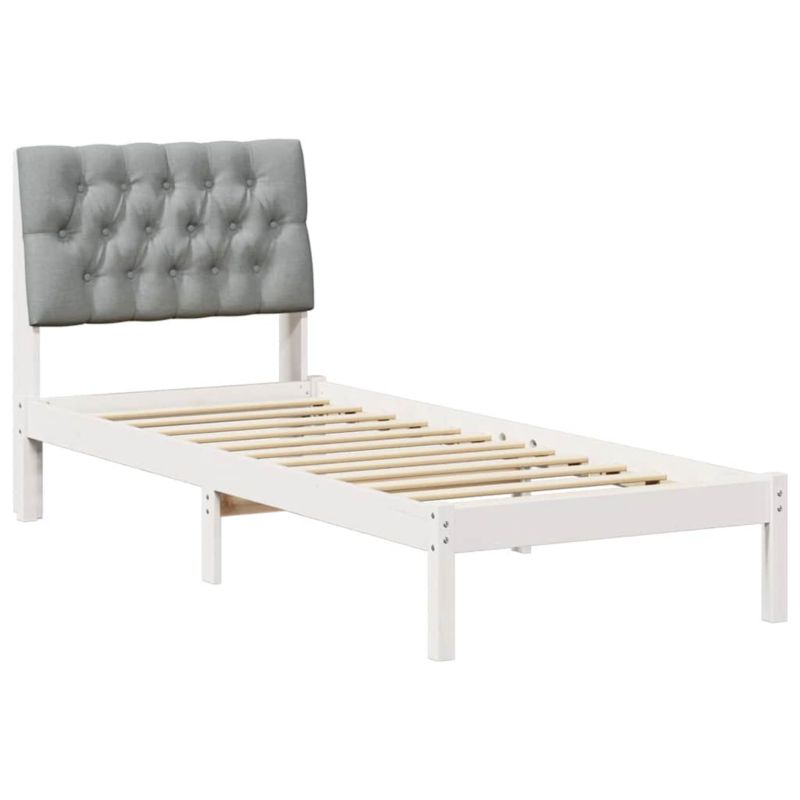 Łóżko Drewniane WaszeMeble 75x190 cm Białe WM-878863 1 szt.