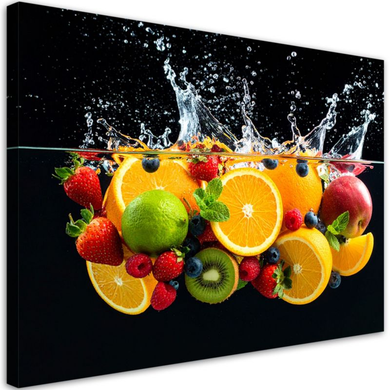 Obraz do kuchni jadalni Feeby Egzotyczne owoce w wodzie 100x70cm 1szt
