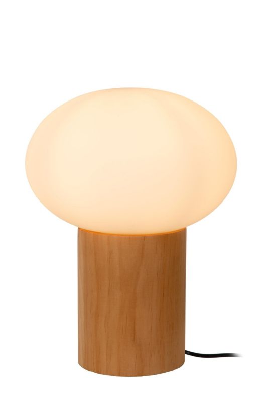 Lampa stołowa Lucide BIRTLE jasne drewno-opalowy 1xE27x40W IP20 wym:26x20x20cm - 1 szt.