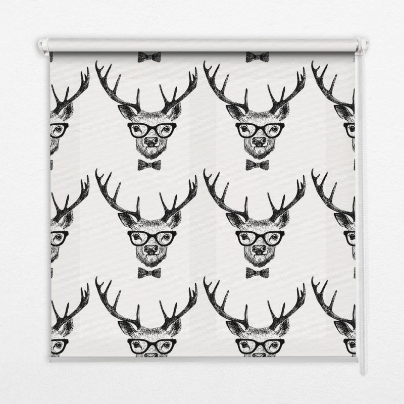 Roleta Do Sypialni Tulup 90x140 cm Renifery W Okularach Montaż do ściany/sufitu 1 szt.