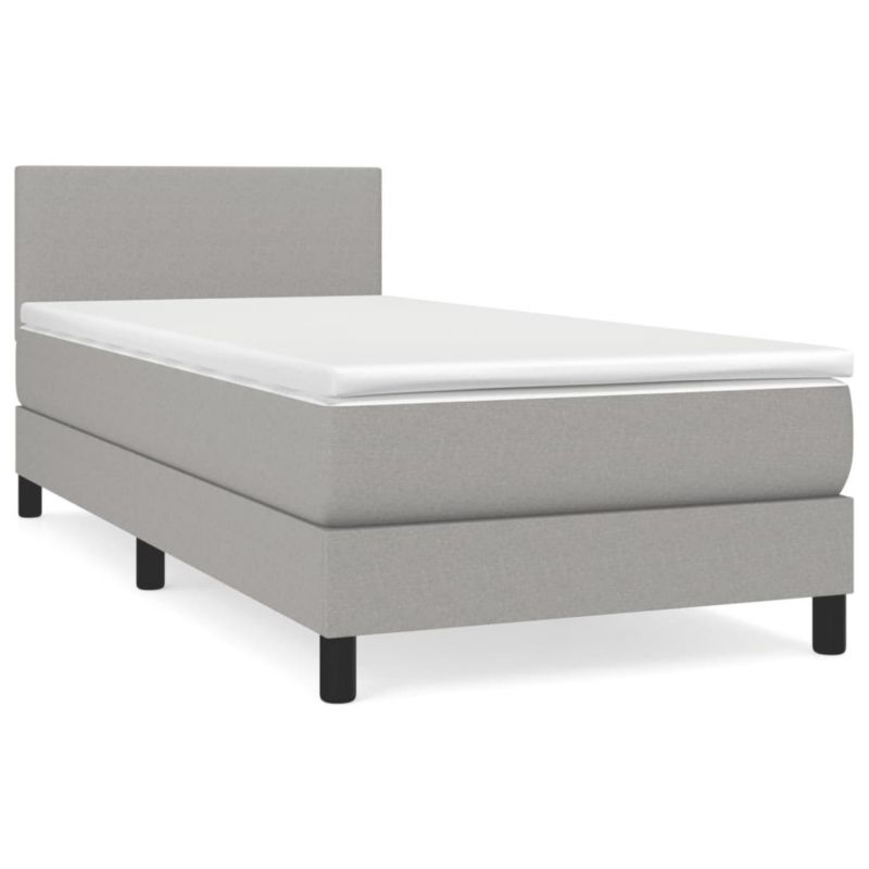 Łóżko kontynentalne WaszeMeble 80x200 cm jasnoszare WM-3139849 1 szt.