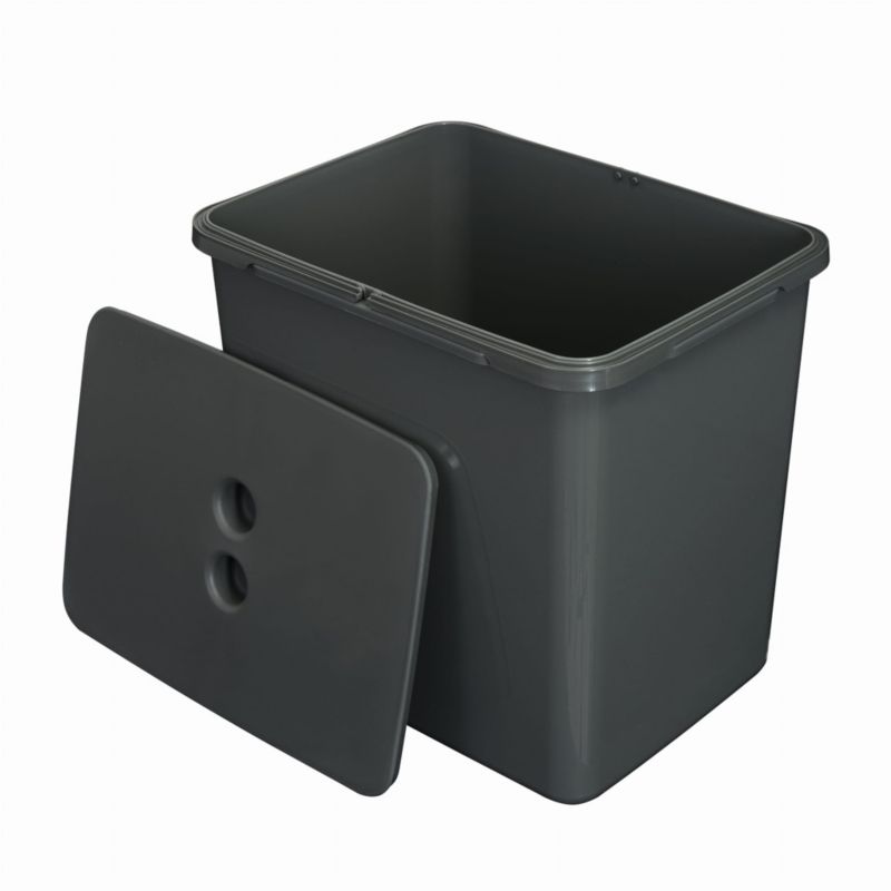 Kosz na śmieci z pokrywą FLEXI 16 l - wysokość 30 cm Sortowniki24 1 szt.