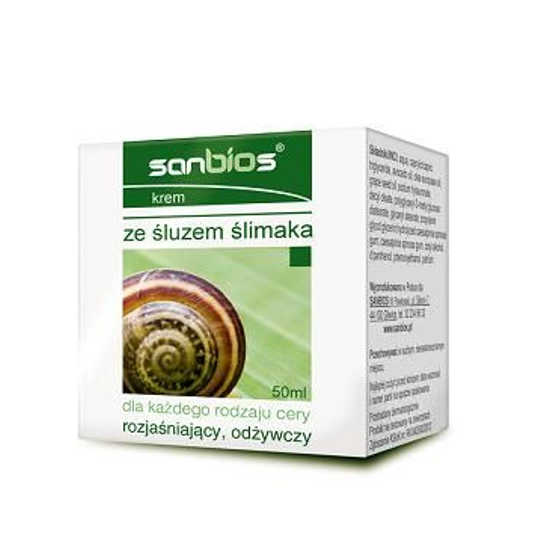 Sanbios - krem ze śluzem ślimaka, rozjaśniająco-odżywczy, 50 ml