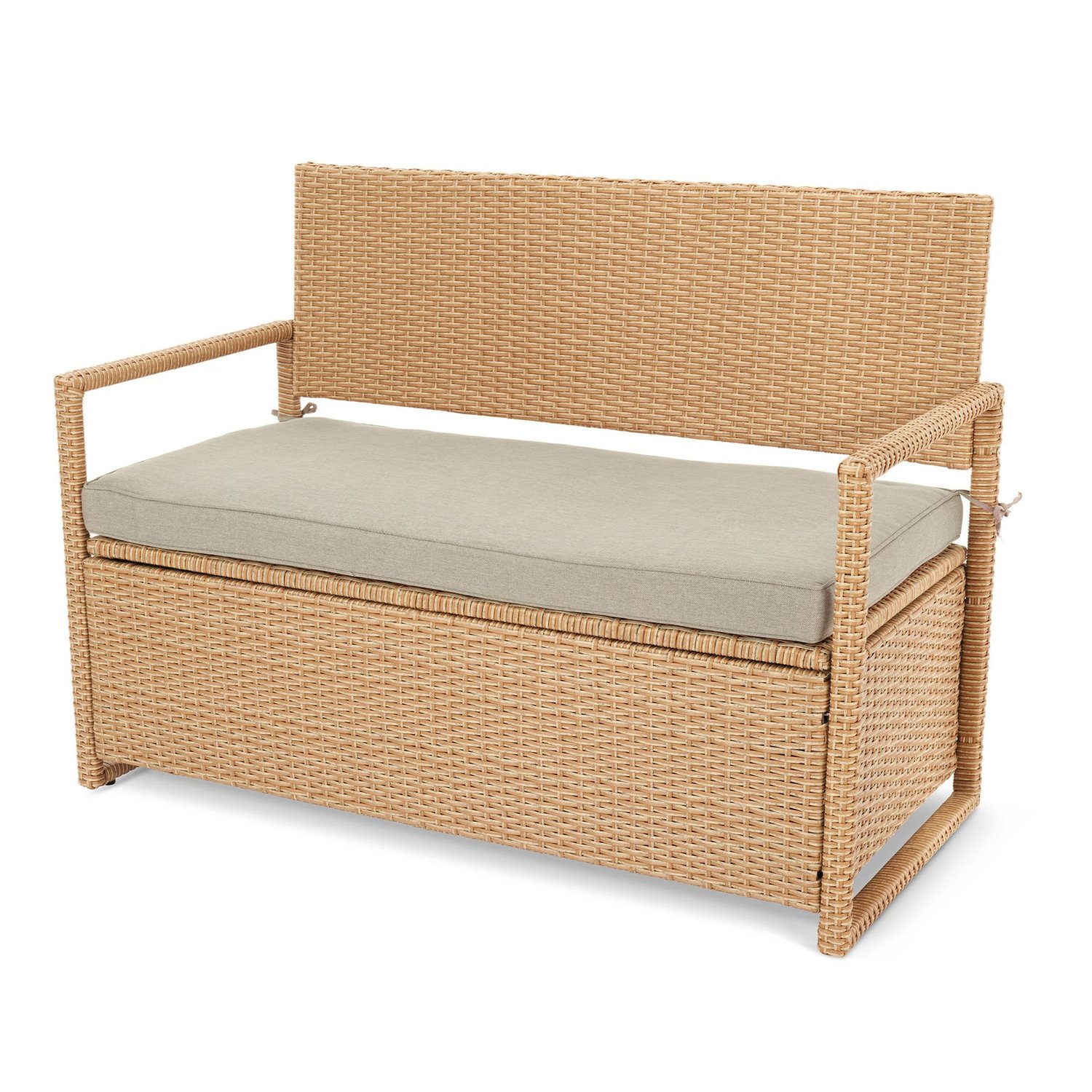 Zahradní lavice 119cm VERBANA DV-103GB - Béžová/Světle šedá