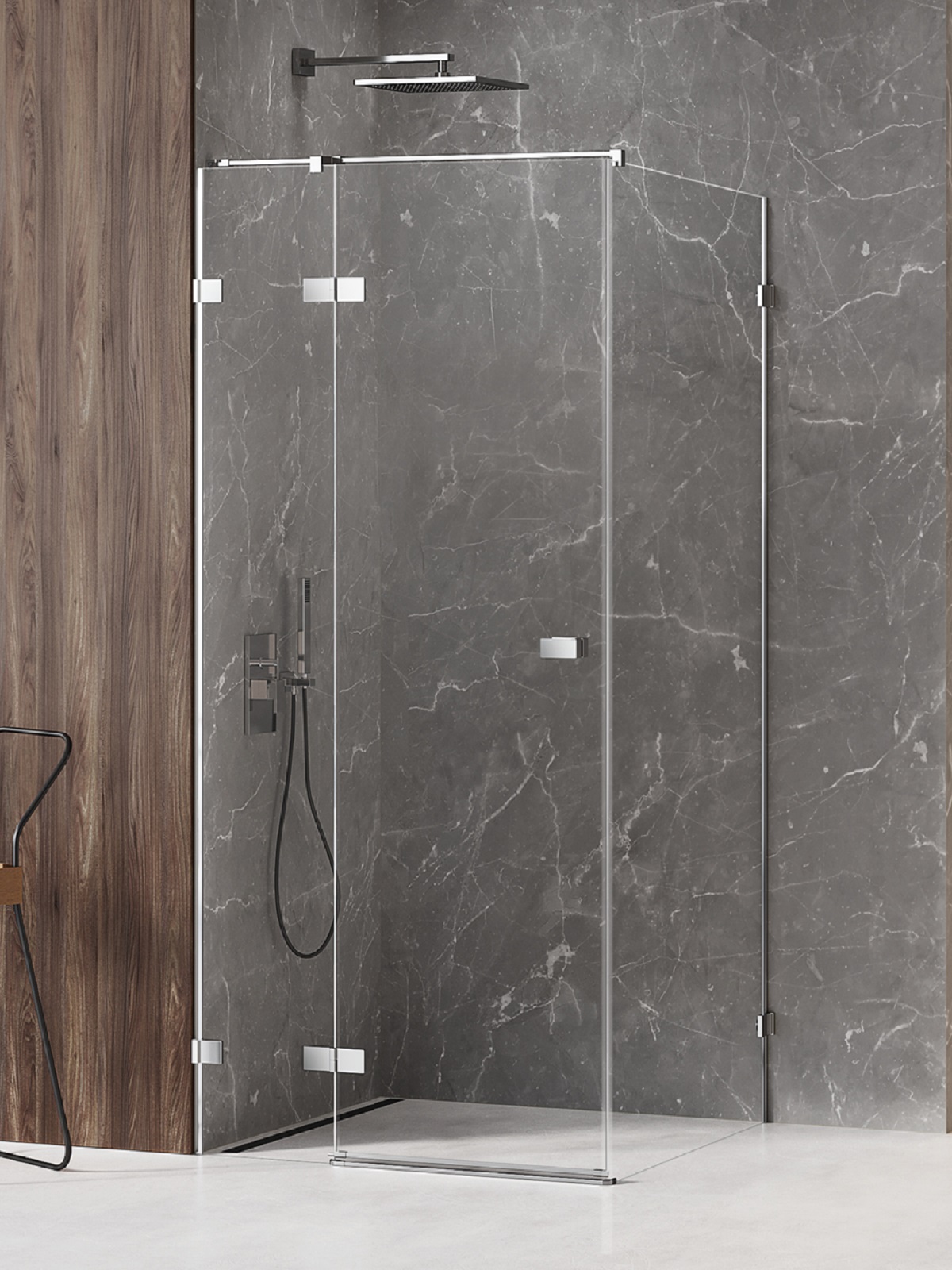 New Trendy Avexa kabina prysznicowa 100x110 cm prostokątna lewa chrom połysk/szkło przezroczyste EXK-1487