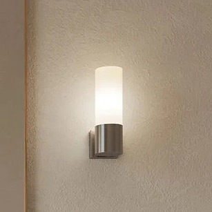 Nordlux Tangens kinkiet 1x40 W biały opal-stal szczotkowana 17131032