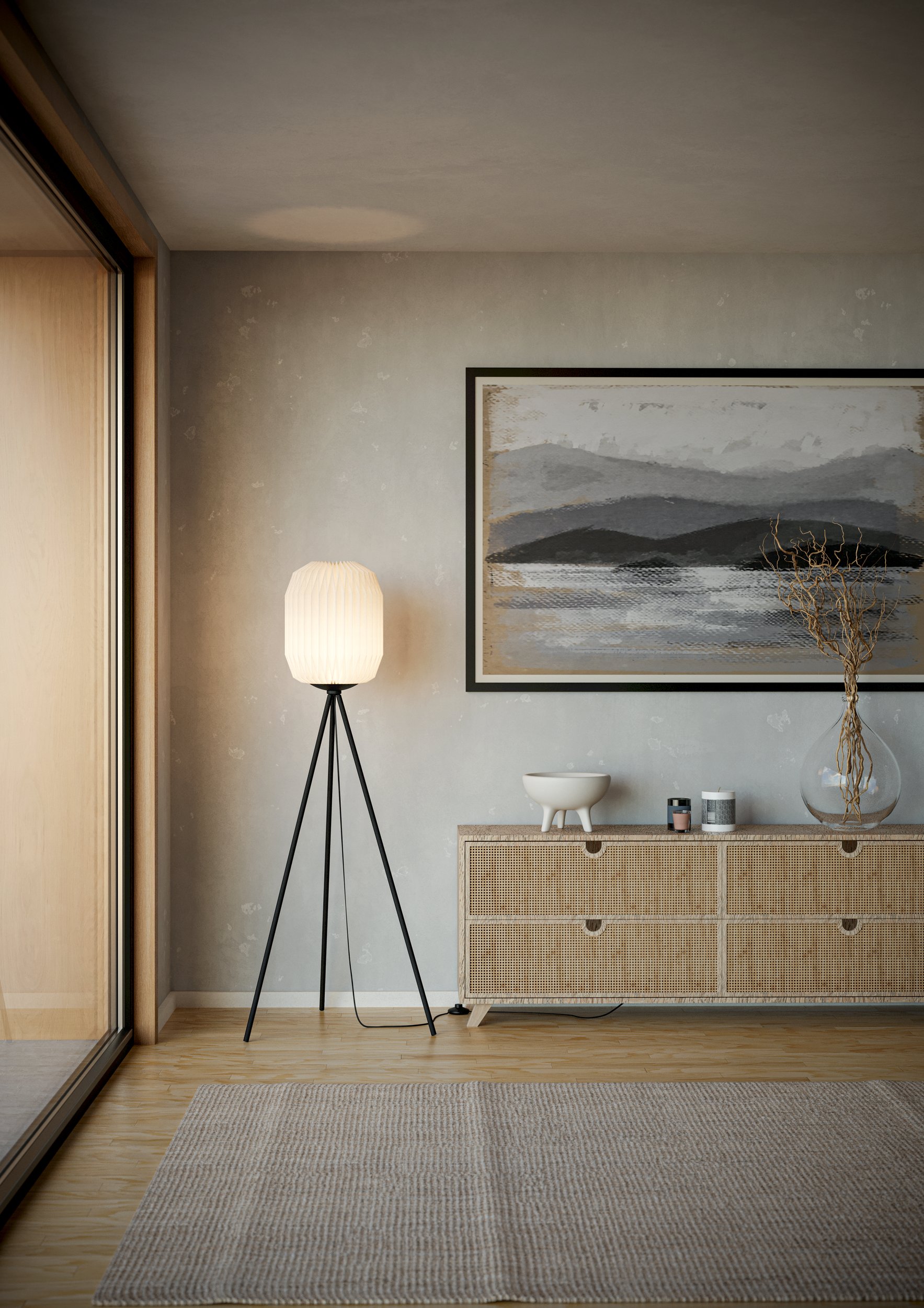 Eglo Belgrave lampa stojąca 1x60 W biała-czarna 44104