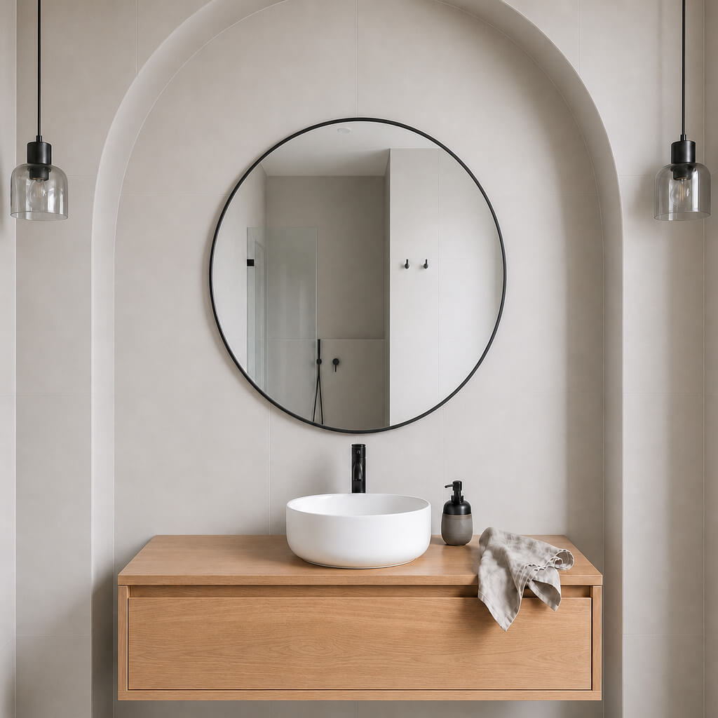 Baltica Design Aluma lustro 80x80 cm okrągłe czarne