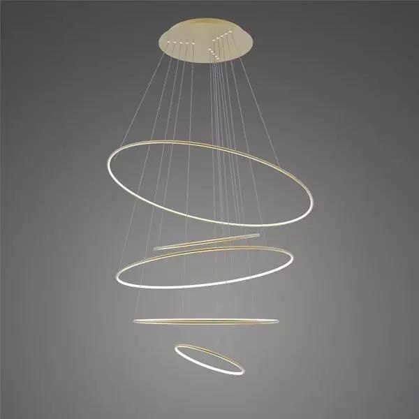 Altavola Design Ledowe Okręgi No.5 lampa wisząca ściemnialna 151 W złota LA085/P_120_in_3k_gold_dimm
