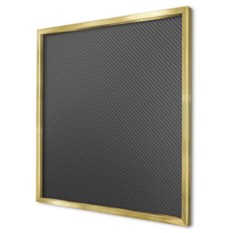 Tablica magnetyczna do salonu Wallfluent 50x50 Geometryczna tekstura w złotej ramie 1szt