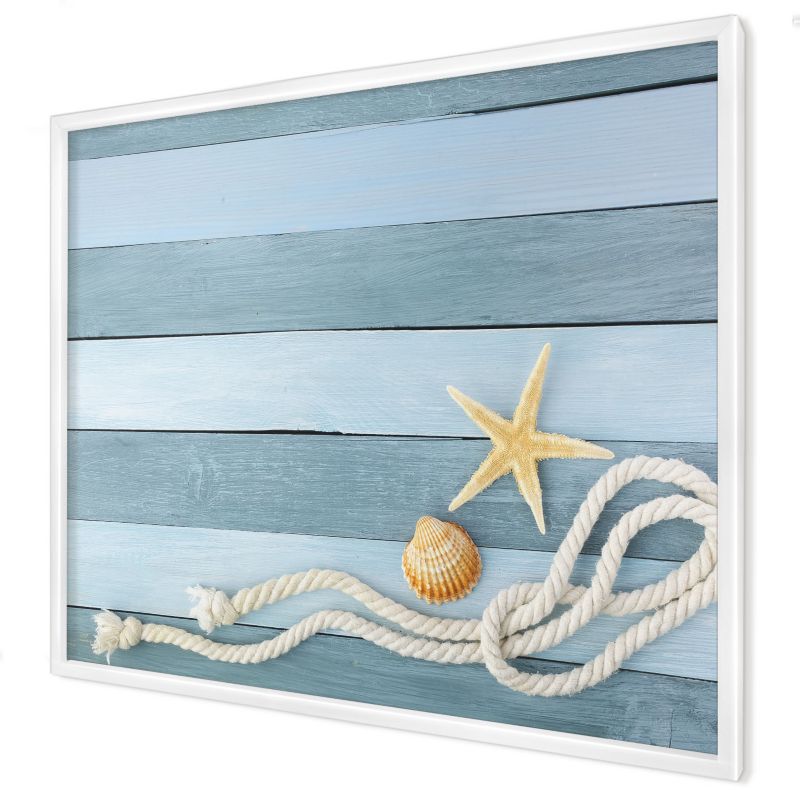 Ozdobna tablica magnetyczna Wallfluent 80x60 Morski klimat w białej ramie 1szt