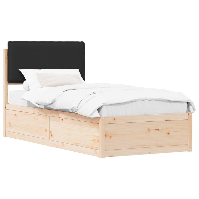 Łóżko Drewniane WaszeMeble 90x200 cm Brązowe WM-877586 1 szt.