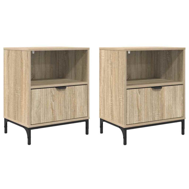 Szafki nocne WaszeMeble dąb sonoma WM-883479 2 szt.