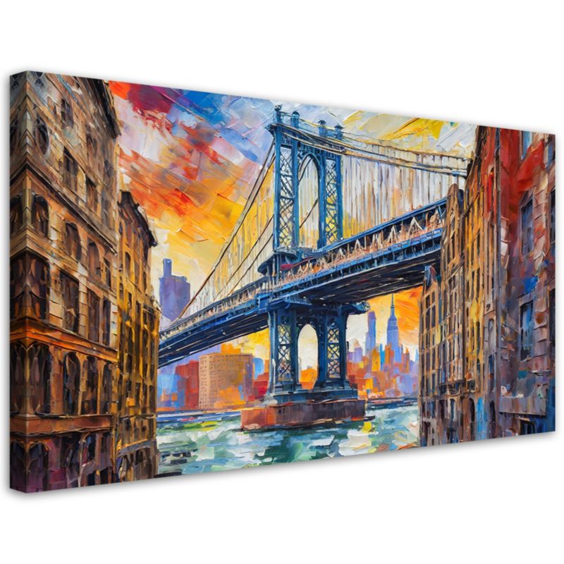 Obraz do salonu Feeby Most Nowy Jor Impresjonizm 100x50cm 1szt