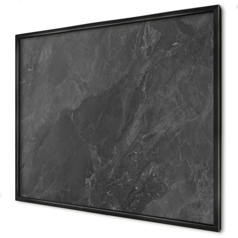 Ozdobna tablica na magnesy Wallfluent 80x60 Szara elegancja w czarnej ramie 1szt