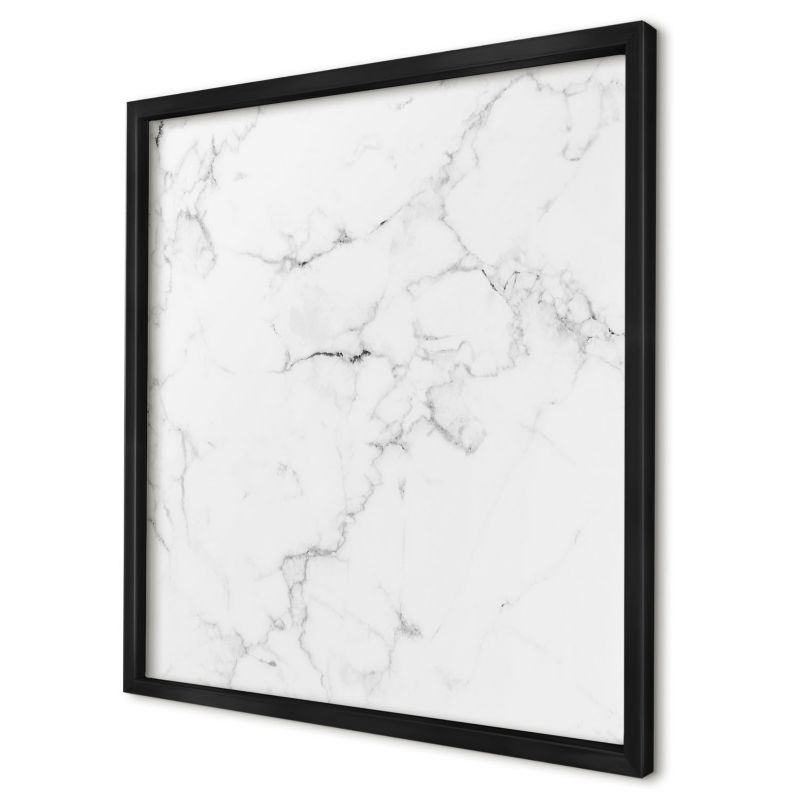 Ozdobna tablica magnetyczna Wallfluent 50x50 Marmur wzór w czarnej ramie 1szt