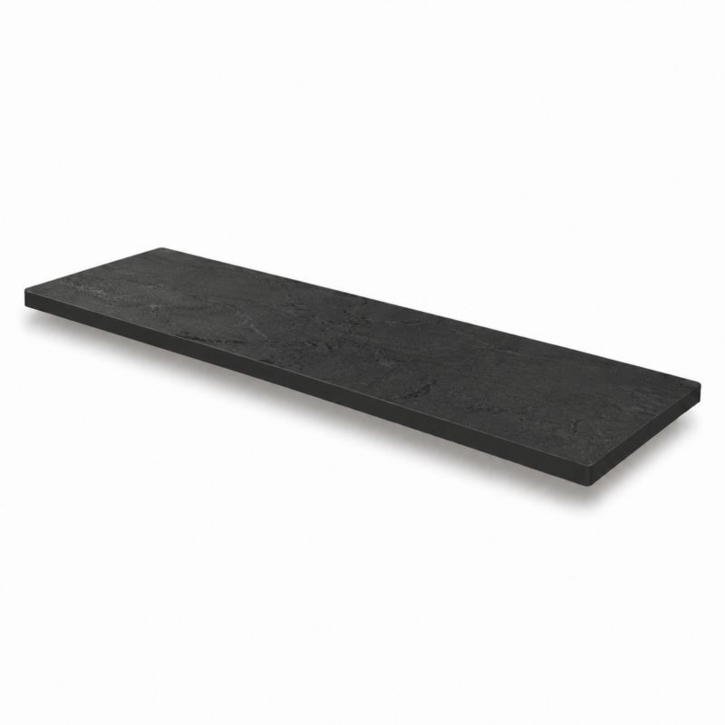 Półka łazienkowa KOLM wodoodporna HPL 12 mm Czarny 0190SL 150x25 cm 1szt.