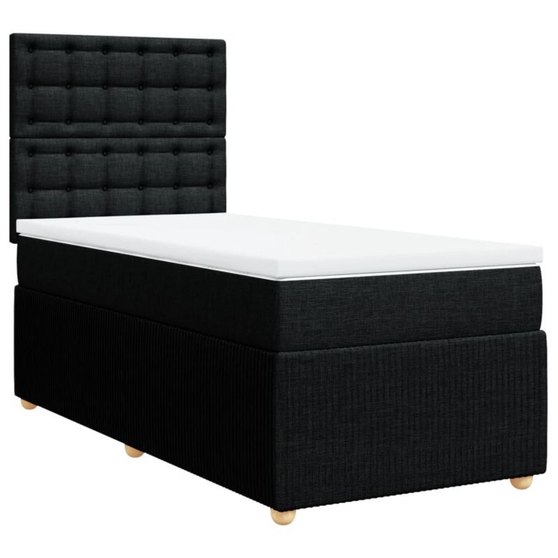 Łóżko kontynentalne WaszeMeble 80x200 cm czarne WM-3291899 1 szt.
