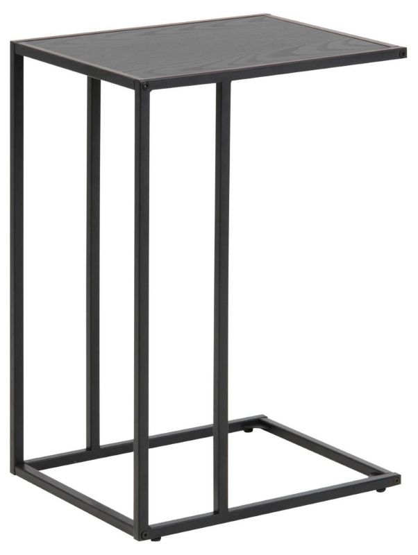 Stolik kawowy Seaford kwadratowy ACTONA nowoczesny loftowy czarny do salonu 63 cm 1 szt.