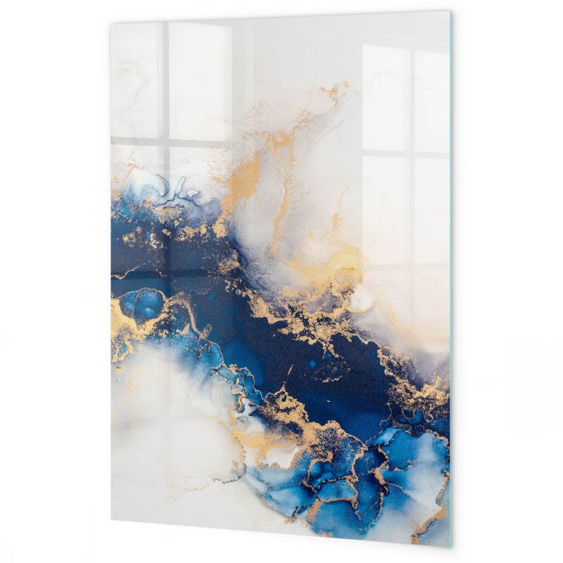 Tablica Magnetyczna Suchościeralna Tulup 70x100 cm Marmurowa abstrakcja 5 magnesów + gąbka Czarny marker 1 kpl