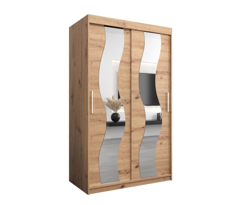 Szafa przesuwna Abiks SEWILLA 120 dąb artisan + dąb artisan 1 szt.