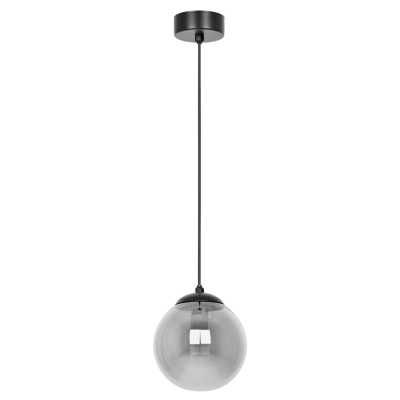 Lampa wisząca Lemidio czarna z grafitowym kloszem 1 szt.