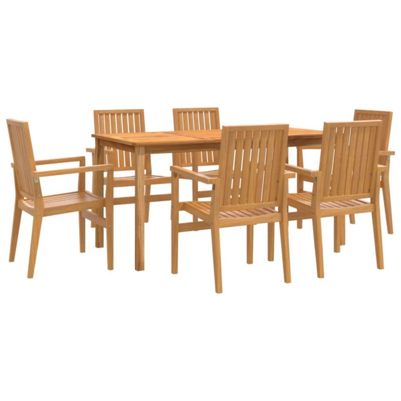 Zestaw mebli ogrodowych WaszeMeble 7-cz. z drewna brązowy WM-3157918 1 kpl