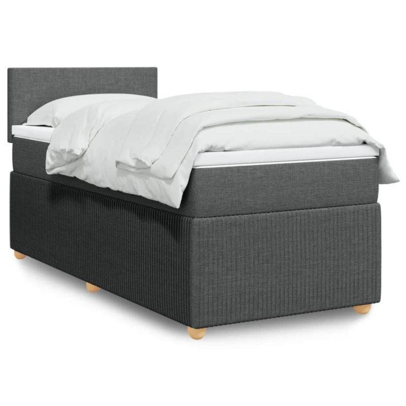 Łóżko kontynentalne WaszeMeble 90x190 cm ciemnoszara WM-3287305 1 szt.