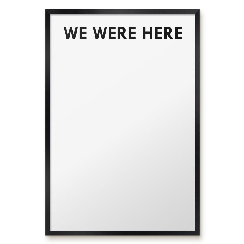 Tablica Magnetyczna Do Salonu Tulup 40x60 cm We were here 2 - Czarna rama Do salonu, sypialni 1 szt.
